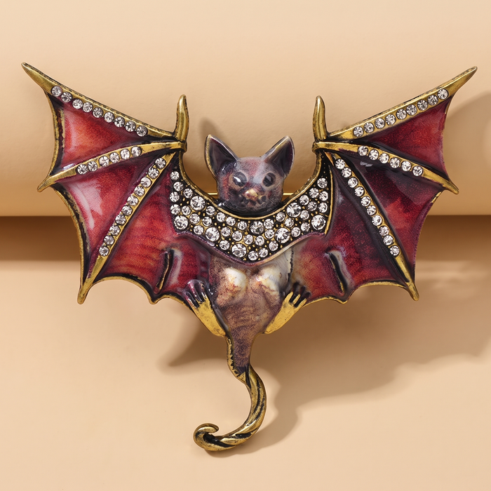 Broche Chauve-souris Vintage · Cristal