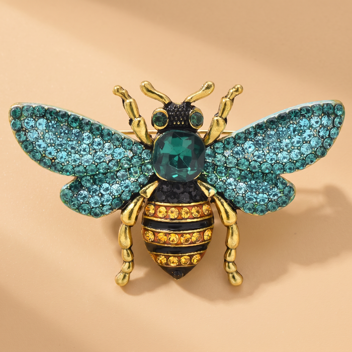 Broche Abeille · Cristal