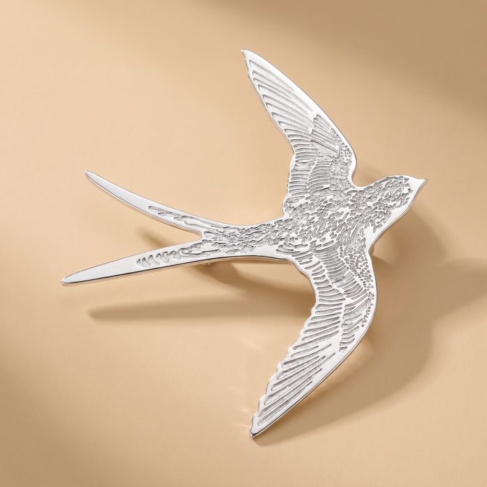 Broche Hirondelle · Acier