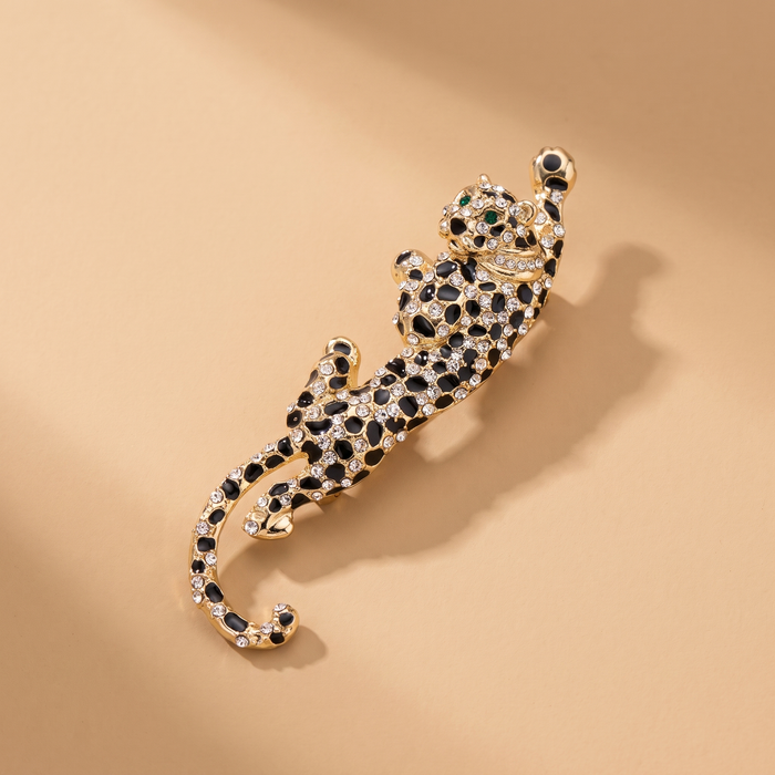 Broche Léopard · Émail