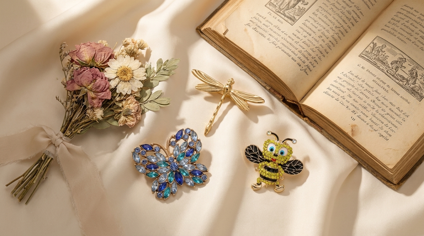 Broche Abeille Vintage · Cristal
